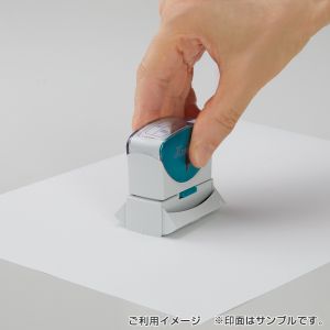 シャチハタ ビジネス用 B型 ヨコ キャップレス【SAMPLE】藍色