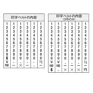 シャチハタ 回転ゴム印 欧文6連