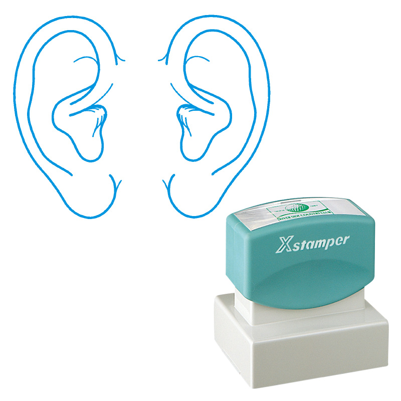 医療用人体図 耳 角型印 4050号